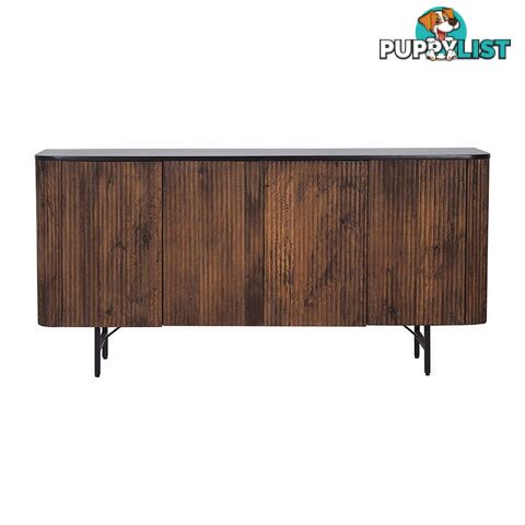 KAASNI Sideboard 160 cm Solid Mango Wood - Honey & Black - LX-2101 - 9334719011967