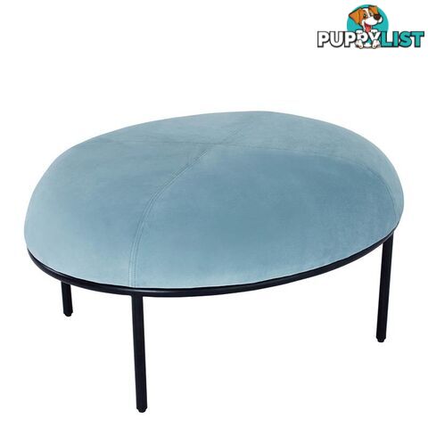 VAMOS Oval Footstool/ Ottoman 80cm - Jade & Black - 236074 - 9334719007212