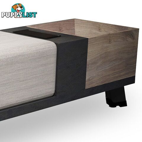 HALDIS Bench 180cm - Warm Oak & Black - WF-NT015 - 9334719010694