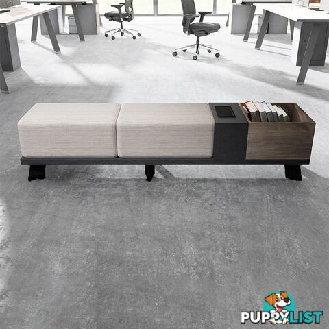 HALDIS Bench 180cm - Warm Oak & Black - WF-NT015 - 9334719010694