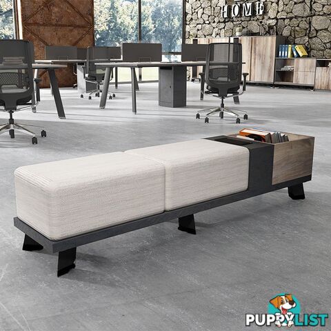 HALDIS Bench 180cm - Warm Oak & Black - WF-NT015 - 9334719010694