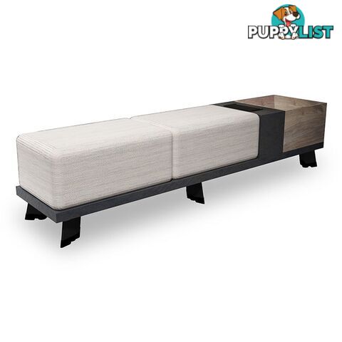 HALDIS Bench 180cm - Warm Oak & Black - WF-NT015 - 9334719010694