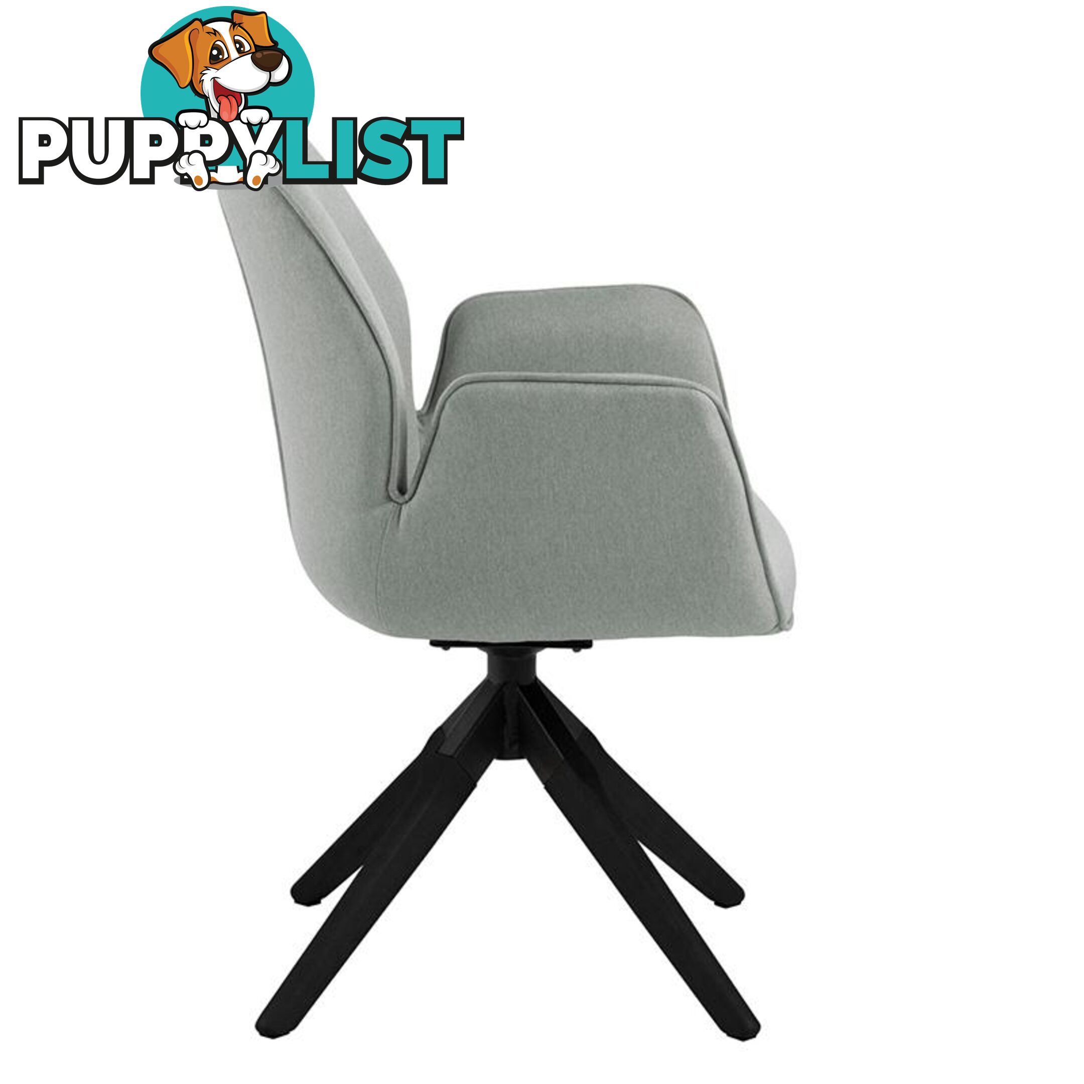 Arden Swivel Dining Chair - Grey & Black - AC-0000090270 - 5713941161680