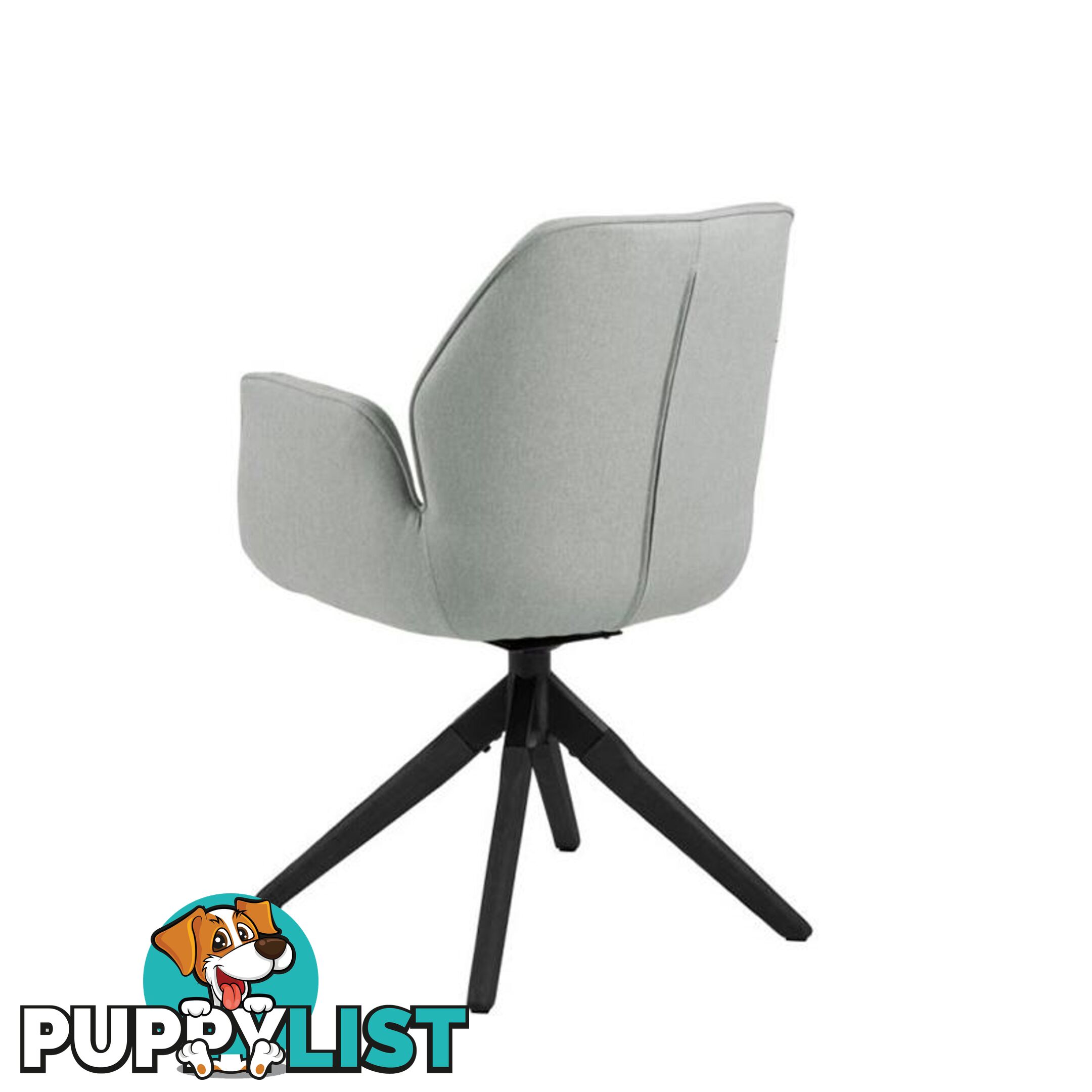 Arden Swivel Dining Chair - Grey & Black - AC-0000090270 - 5713941161680