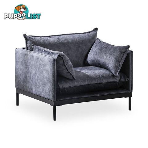 SINCLAIR Single Seater Sofa in Charcoal - BB-S005-MB - 9334719011073