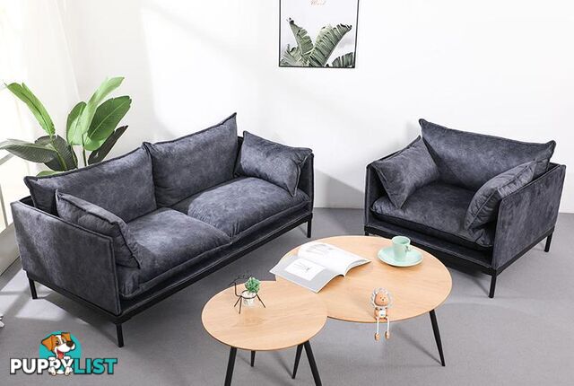 SINCLAIR Single Seater Sofa in Charcoal - BB-S005-MB - 9334719011073