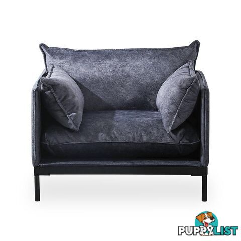 SINCLAIR Single Seater Sofa in Charcoal - BB-S005-MB - 9334719011073