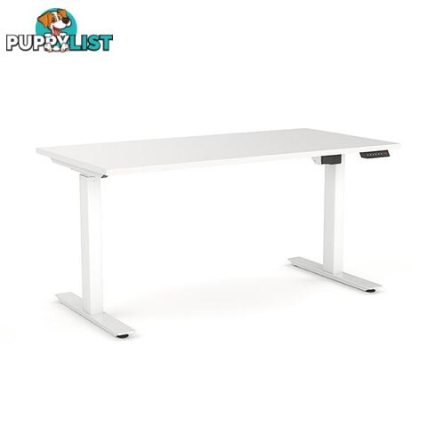 AGILE PRO Electric 2 Column Sit Standing Desk - 1200mm to 1800mm - White & White - OG_AGE2SSD139