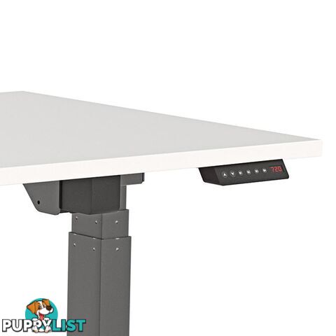 AGILE PRO Electric 2 Column Sit Standing Desk - 1200mm to 1800mm - White & White - OG_AGE2SSD139