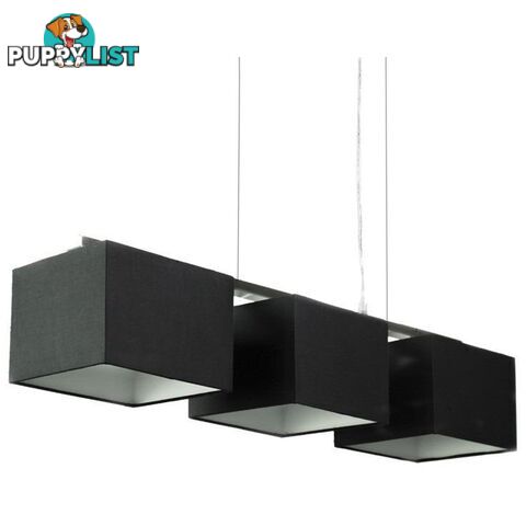 Godwin Black Black Square Trio Pendant Lights - 13059-BLK - 9334719000053