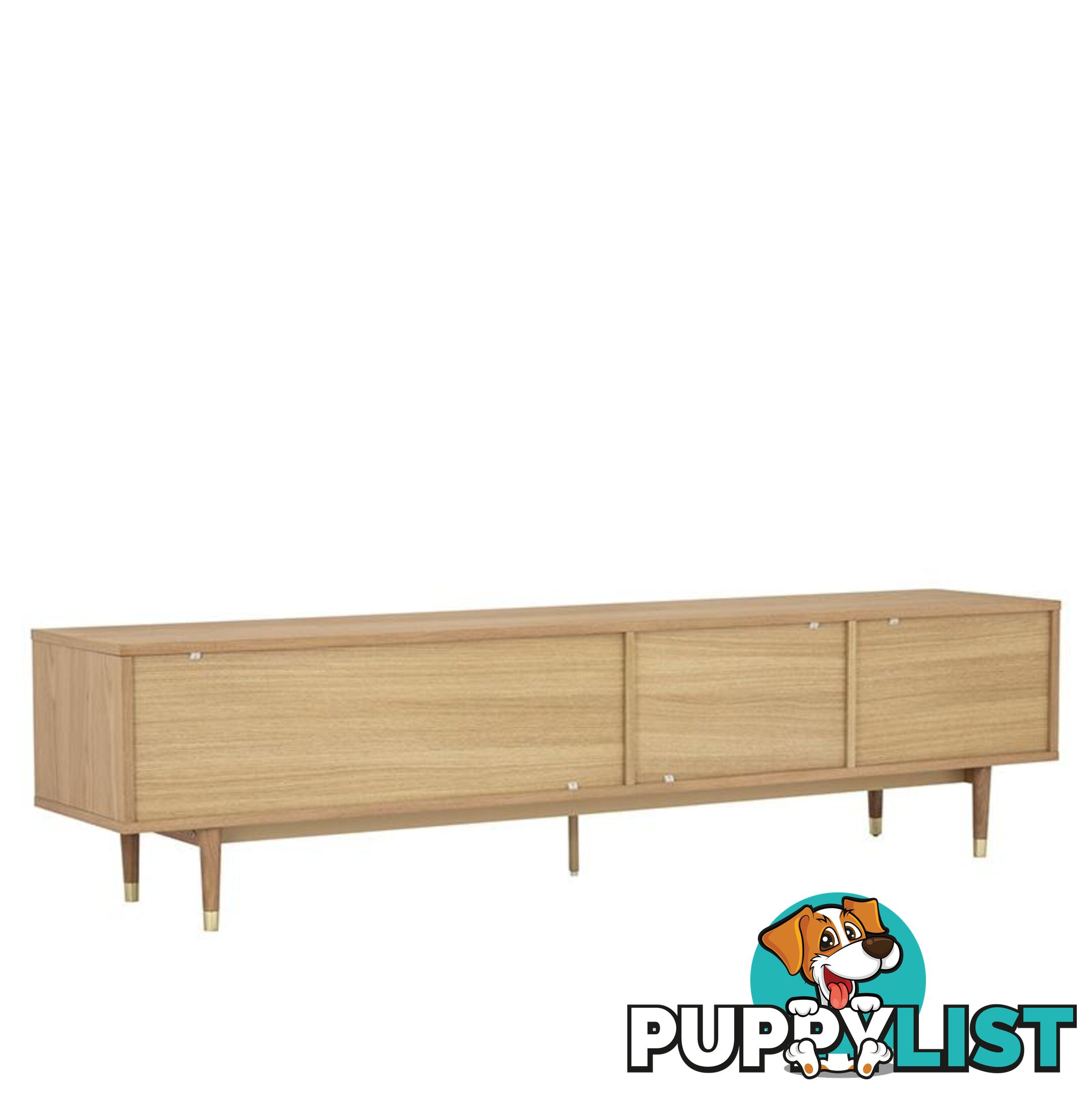 HOUSTON Entertainment TV Unit 200cm -  Natural & Grey - 336022 - 9334719003795