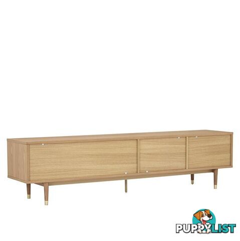 HOUSTON Entertainment TV Unit 200cm -  Natural & Grey - 336022 - 9334719003795