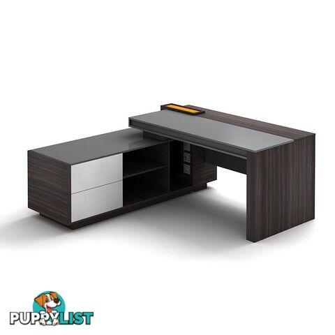 RADDIX Executive Desk with Left Return 1.8M - Dark Brown - DF-FF-D0118L - 9334719003306