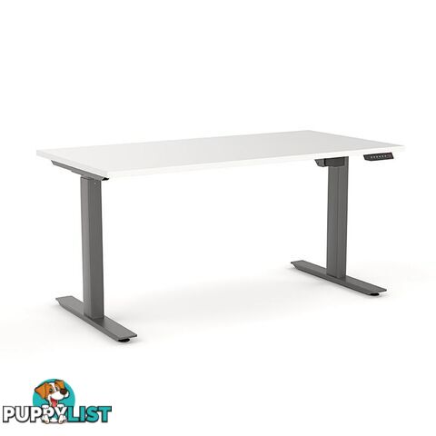 AGILE PRO Electric 2 Column Sit Standing Desk - 1200mm to 1800mm - White & Black - OG_AGE2SSD168