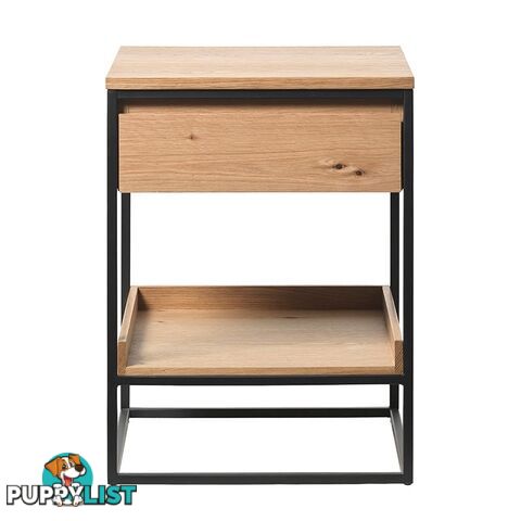 RIVOLI Side Table - Natural Oak / Black - 43371020 - 5704745097220