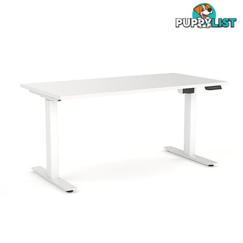 AGILE PRO Electric 2 Column Sit Standing Desk - 1200mm to 1800mm - White & Black - OG_AGE2SSD164