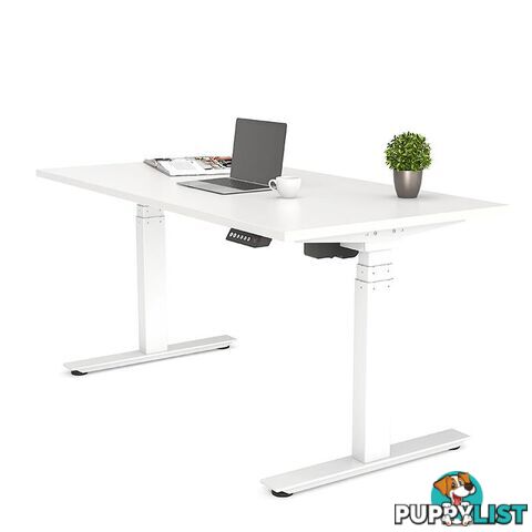 AGILE PRO Electric 2 Column Sit Standing Desk - 1200mm to 1800mm - White & White - OG_AGE2SSD143