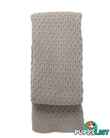 TAUPE LATTICE KNITTED THROW RUG - 42003 - 9334719009186