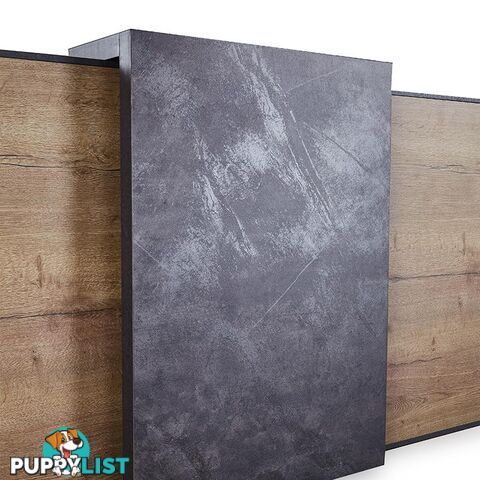 DEWITT Reception Desk 2.4M - Tobacco & Dark Concrete - WF-RT021 - 9334719004495