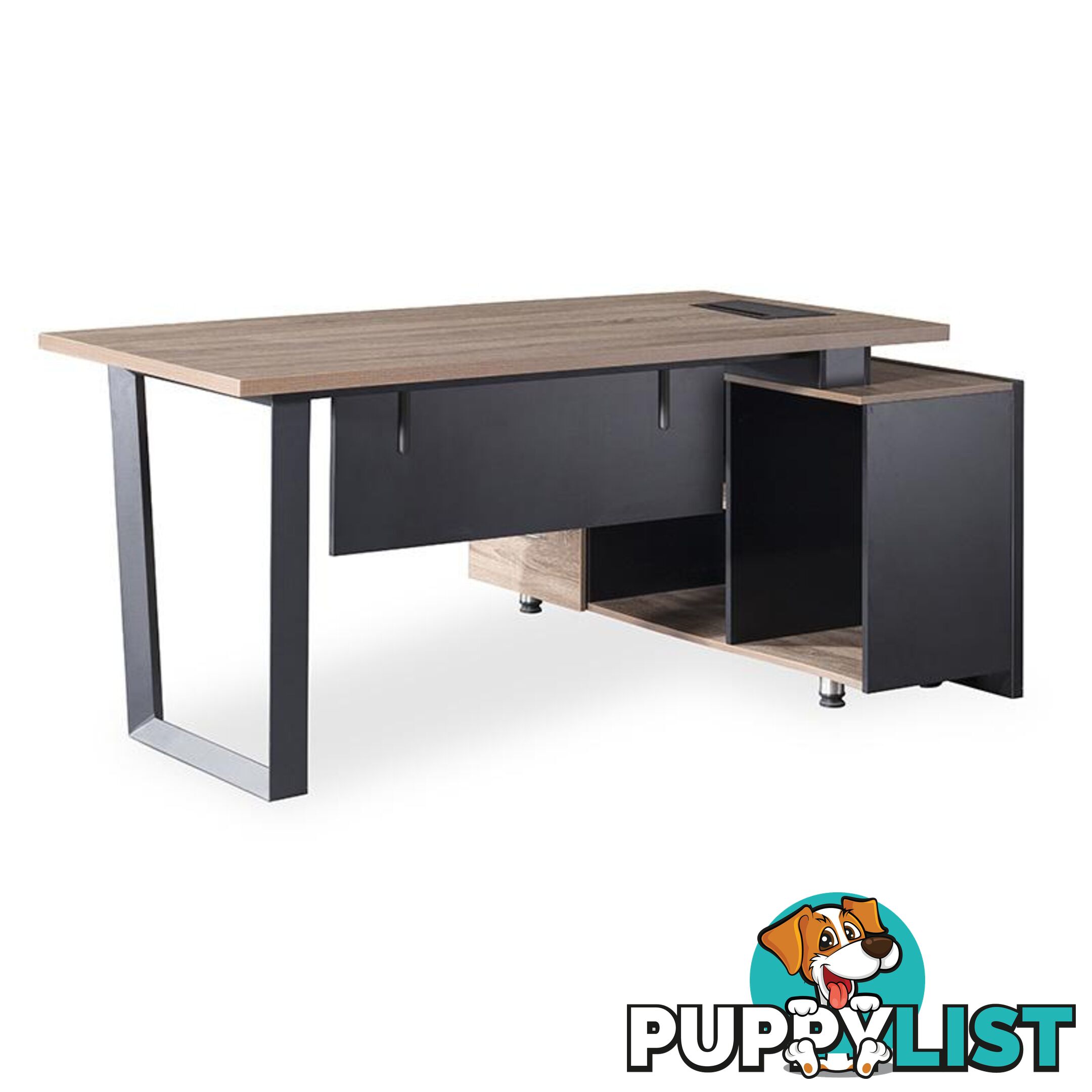 ADRIANO Executive Office Desk with Left Return 1.8M - Light Brown - WF-EW003-L - 9334719003825