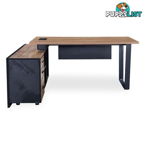 ADRIANO Executive Office Desk with Left Return 1.8M - Light Brown - WF-EW003-L - 9334719003825