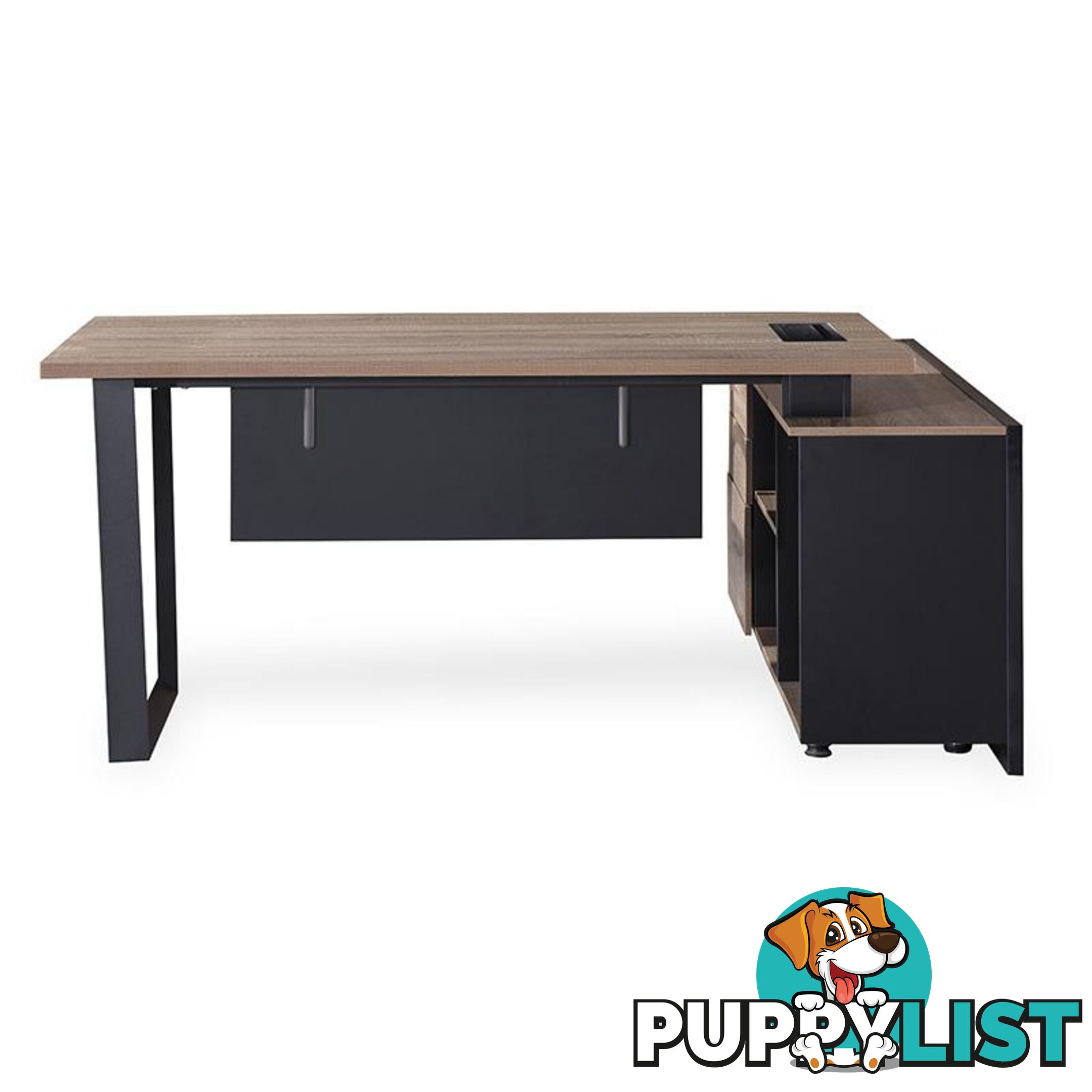 ADRIANO Executive Office Desk with Left Return 1.8M - Light Brown - WF-EW003-L - 9334719003825