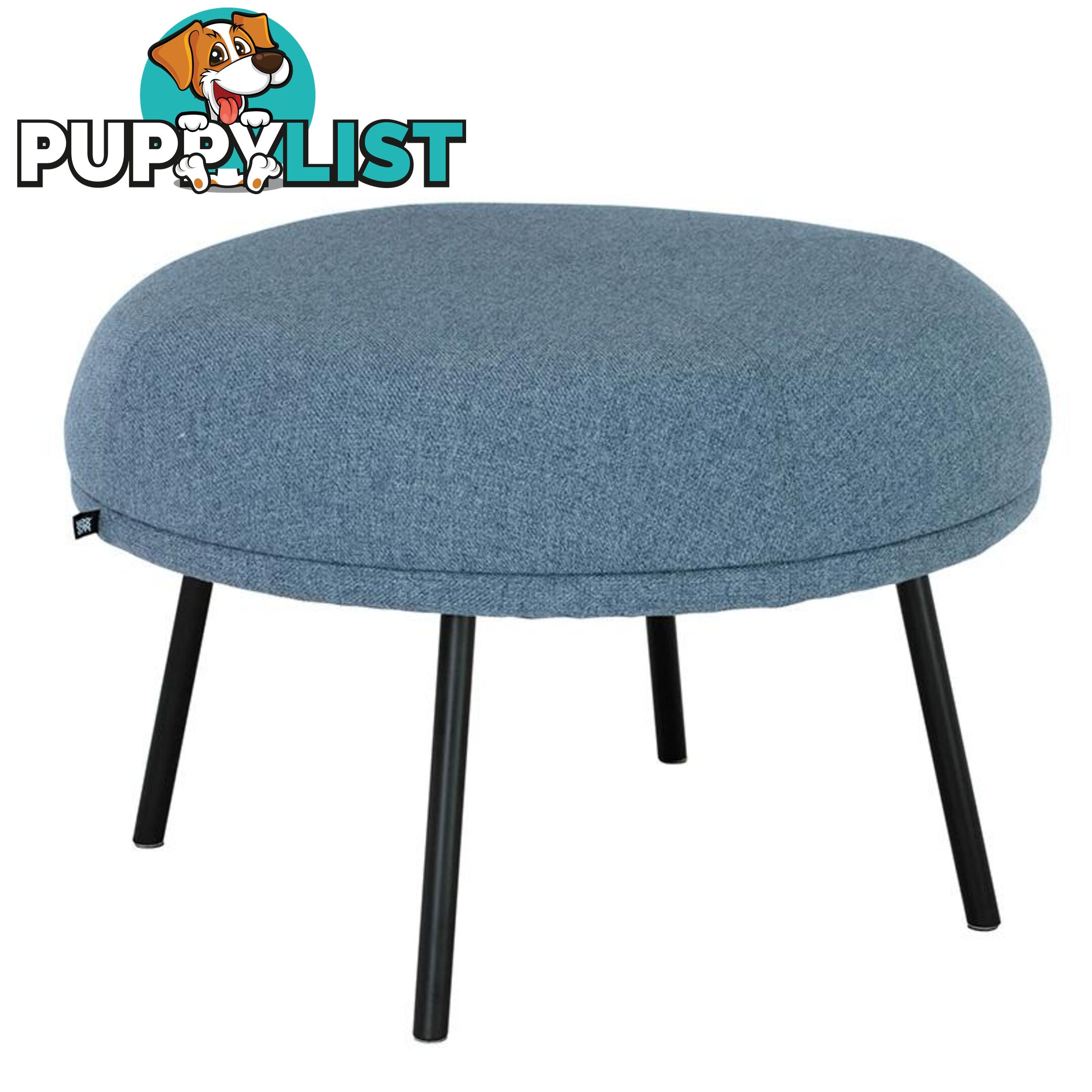 JUSTY Footstool/ Ottoman 63.5cm - Marble Blue - 236068 - 9334719007199