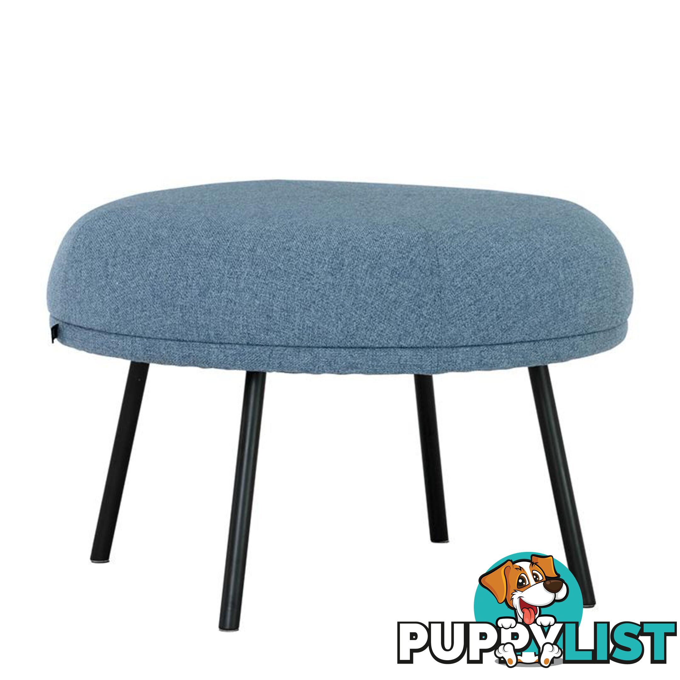 JUSTY Footstool/ Ottoman 63.5cm - Marble Blue - 236068 - 9334719007199