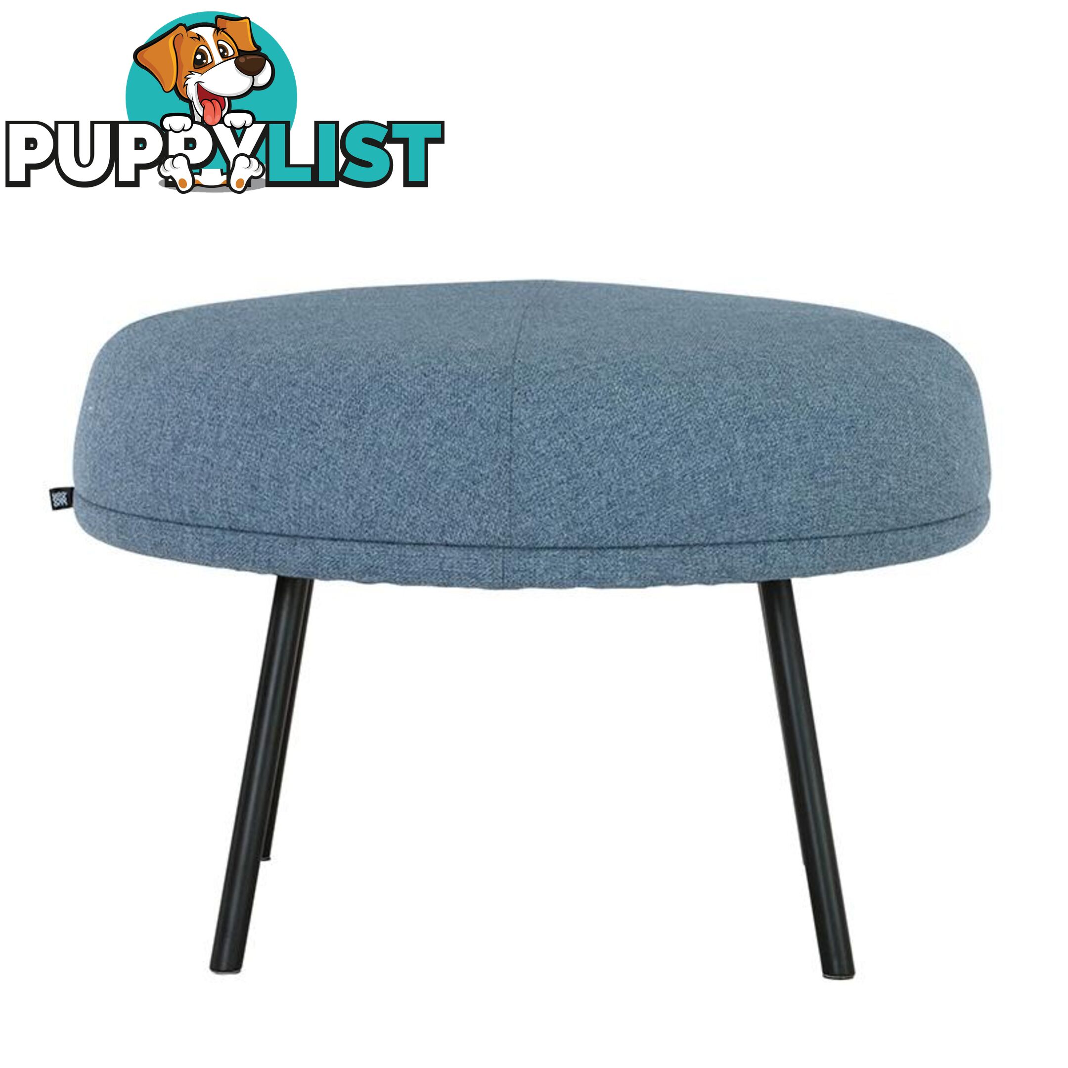 JUSTY Footstool/ Ottoman 63.5cm - Marble Blue - 236068 - 9334719007199