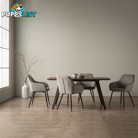 HAKON Dining Chair -  Grey & Black - 241247 - 9334719009704