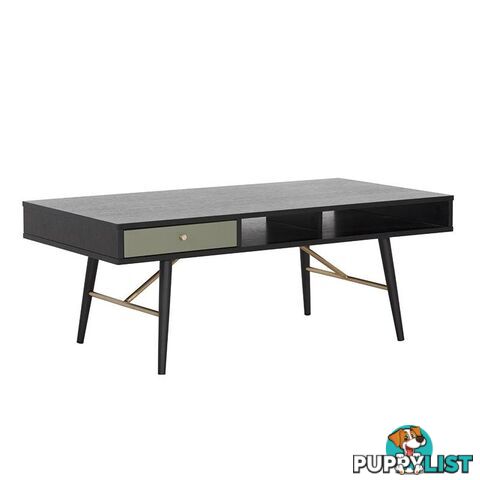 OMARI 117cm Black & Green Oak Coffee Table - DI-J5705 - 9334719001814