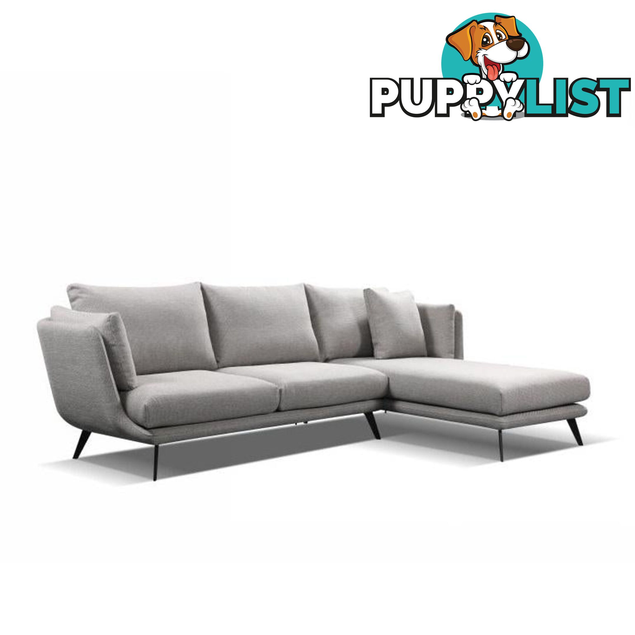 RANNI 3 Seater Sofa With Right Chaise - Warm Grey - HD-9551-R - 9334719001098