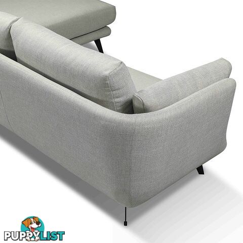 RANNI 3 Seater Sofa With Right Chaise - Warm Grey - HD-9551-R - 9334719001098