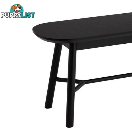 HAROLD Bench 110cm - Black - 243020 - 9334719003665