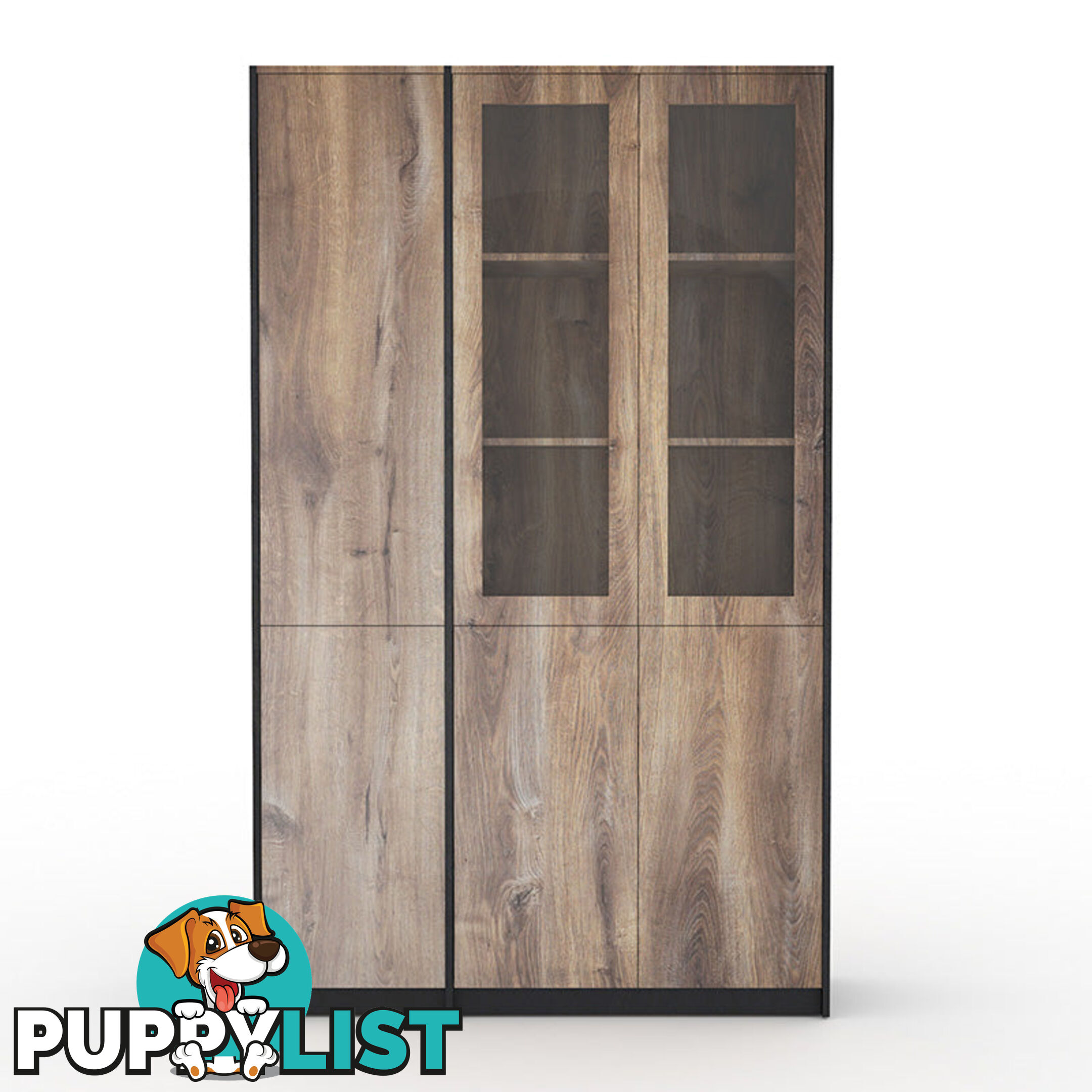 SUTTON 3 Door Display Unit 120cm - Warm Oak - WF-MS2507 - 9334719011899