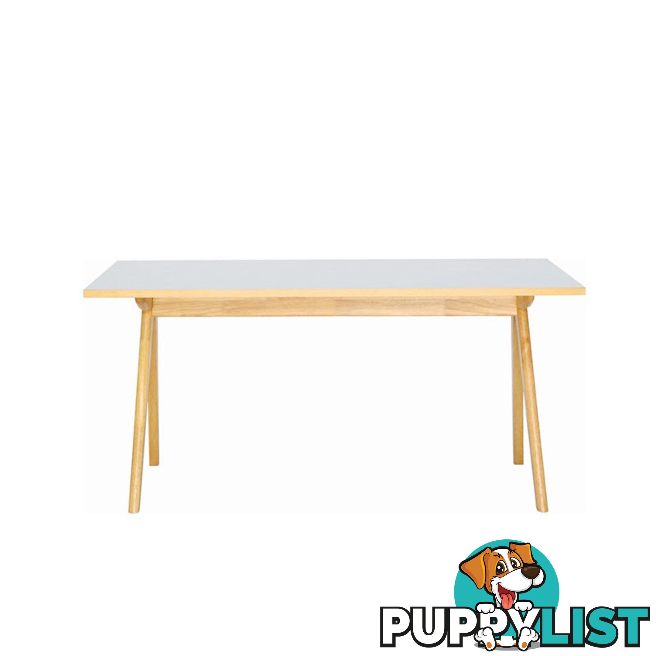 ADEN Dining Table 1.6M - Natural & White - 145002