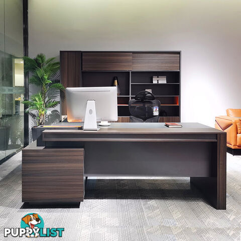 RADDIX Executive Desk with Right Return 2.2M - Brown - DF-FF-D0122R - 9334719003337