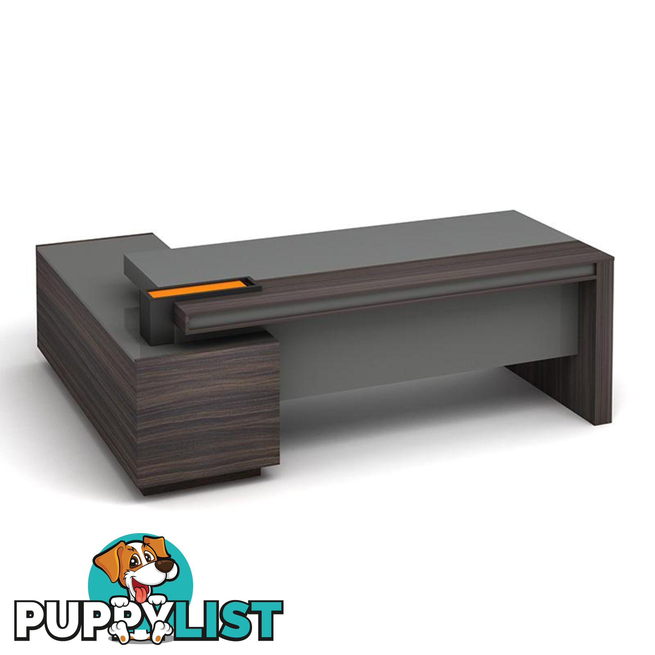 RADDIX Executive Desk with Right Return 2.2M - Brown - DF-FF-D0122R - 9334719003337