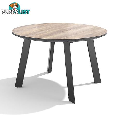 MARCO Round Boardroom/ Dining Table 1.2M - Warm Oak & Black - WF-NT012-C - 9334719010441