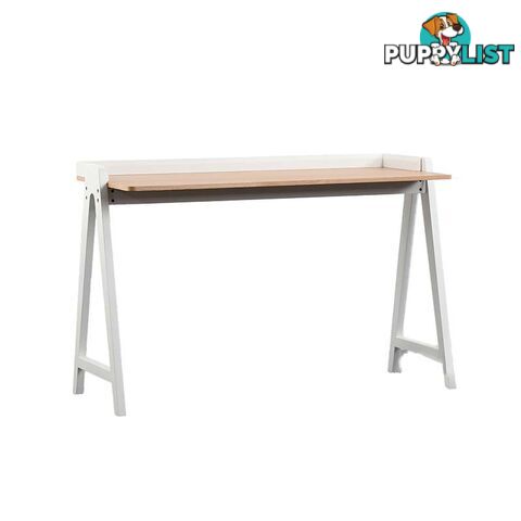 YARA Study Desk 118cm - White & Natural - BB-T002-W - 9334719012087