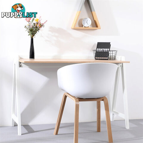 YARA Study Desk 118cm - White & Natural - BB-T002-W - 9334719012087