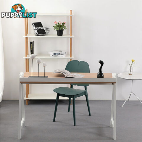 YARA Study Desk 118cm - White & Natural - BB-T002-W - 9334719012087