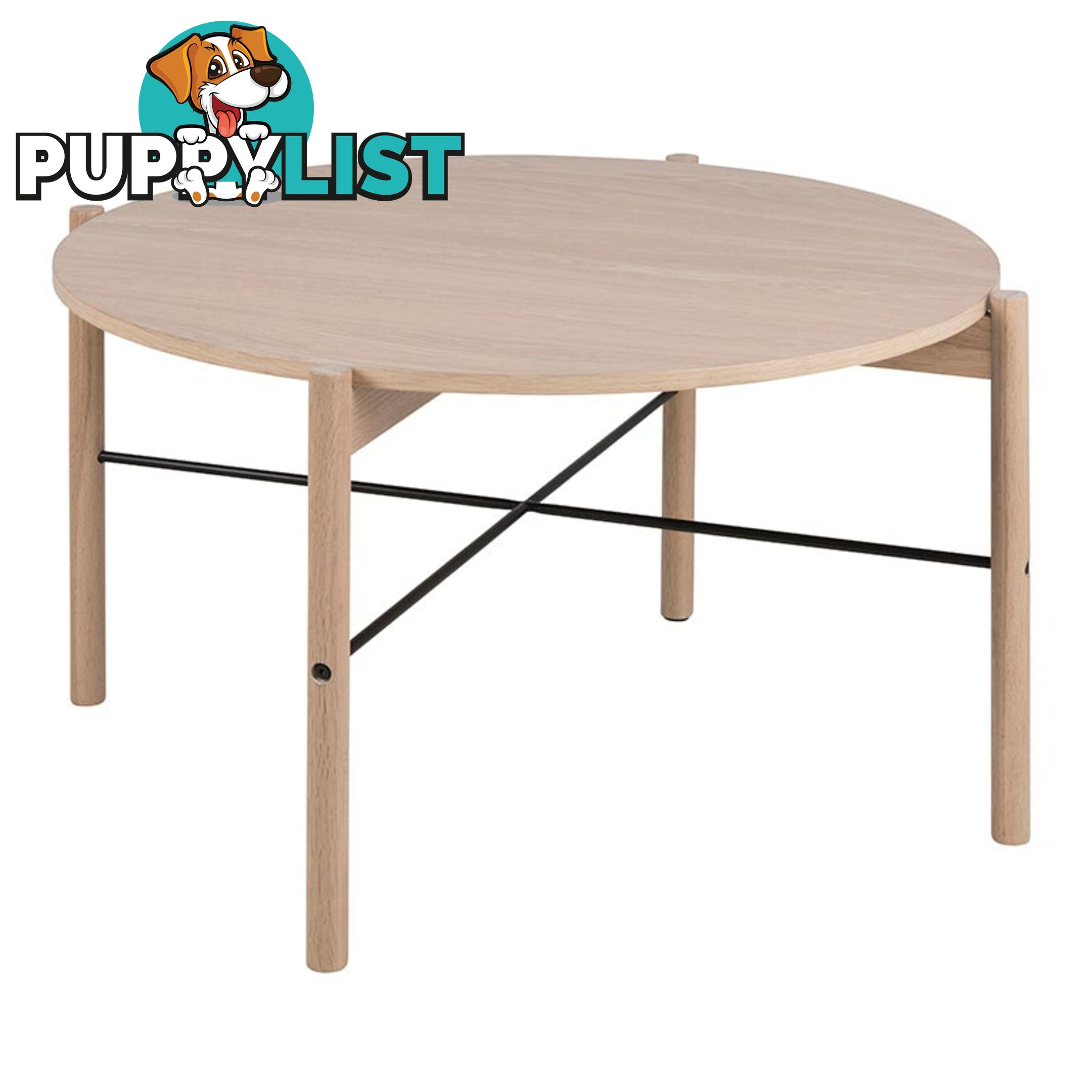 ANTAL Round Coffee Table 80cm - Oak - AC-0000076569 - 5713941005144