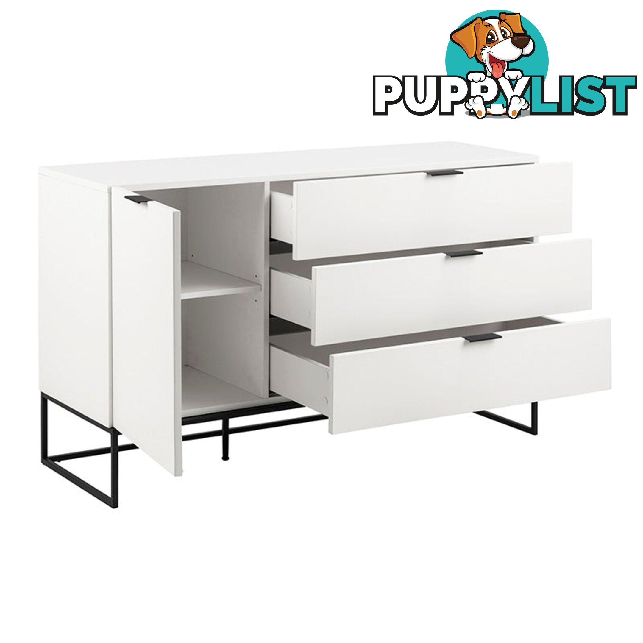 SVANA Sideboard 134cm - White - AC-H000020357 - 5713941089670