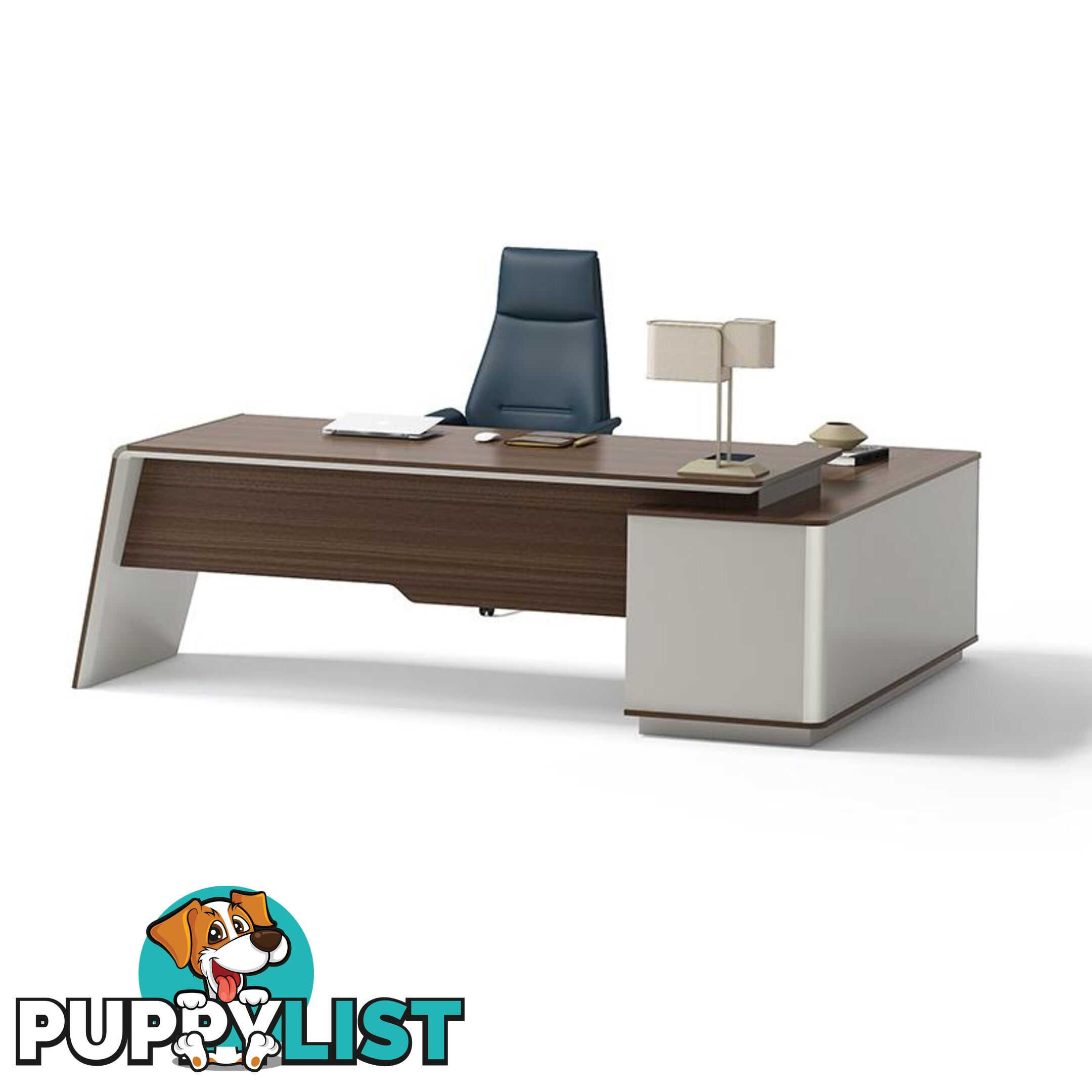 ANDERS Executive Desk Reversible Return 2.4M - Australian Gold Oak & Beige - DF-TIAN-D0224 - 9334719011172