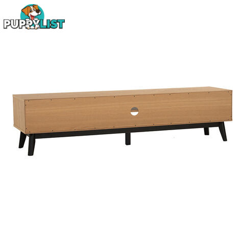 CASTOR Entertainment TV Unit 180cm - Natural, Navy Blue & Black - 336054 - 9334719012209