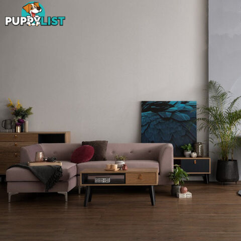 CASTOR Entertainment TV Unit 180cm - Natural, Navy Blue & Black - 336054 - 9334719012209