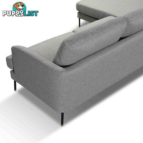 TIANA 3 Seater Sofa With Left Chaise - Grey - HD-2188-L - 9334719004785