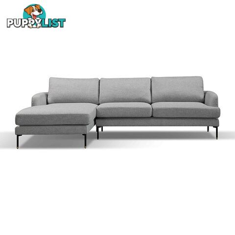 TIANA 3 Seater Sofa With Left Chaise - Grey - HD-2188-L - 9334719004785