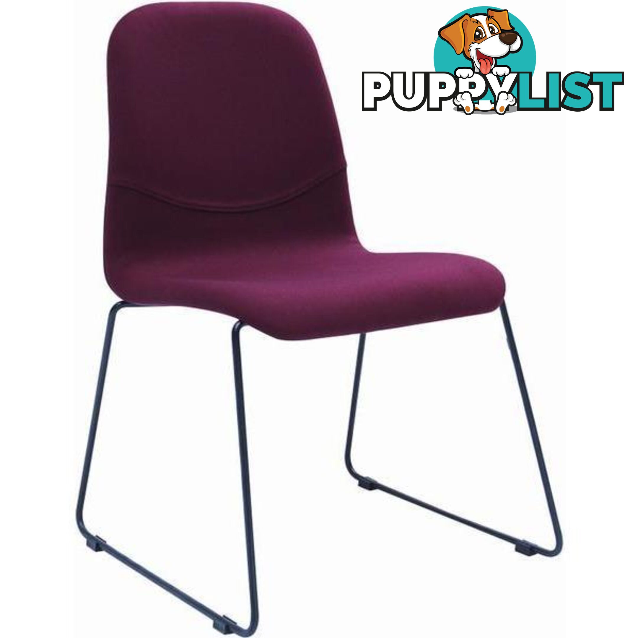 AVA Dining Chair - Black Metal +  Ruby - AVA_DC802-3110 - 9334719000947